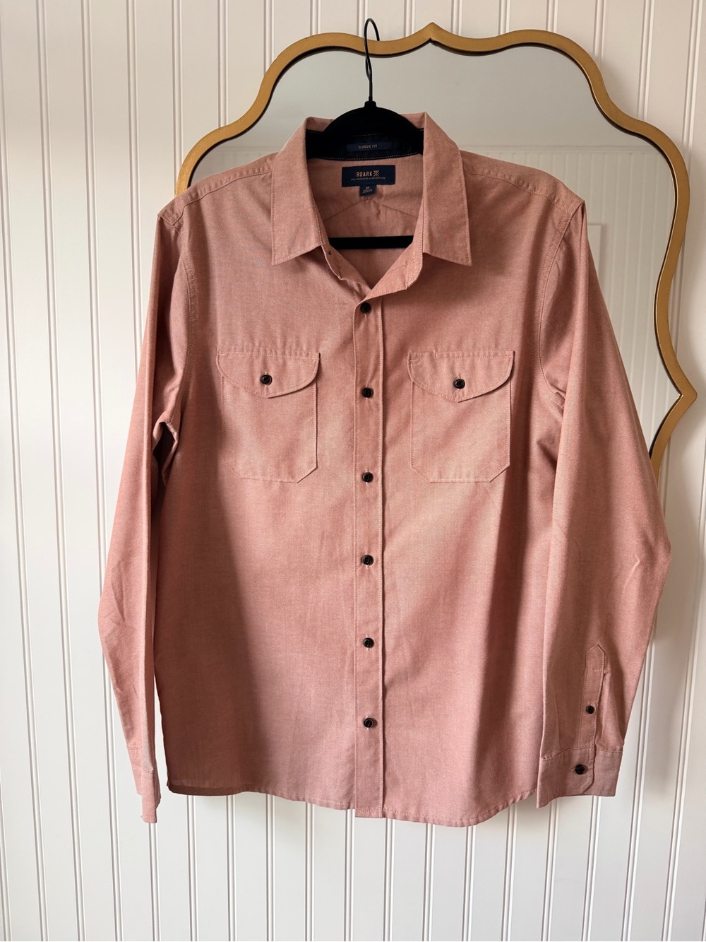 Roark Men's Dusty Rose Long-Sleeve Button-Down Shirt